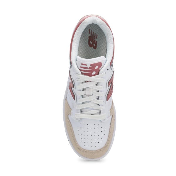 Kids'  480 Lace Up Sneaker - White/Light Pink