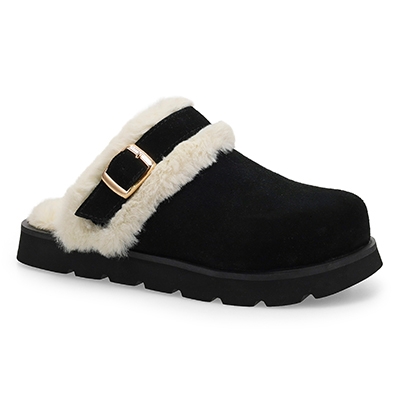 Lds Glinda Open Back Slipper - Black