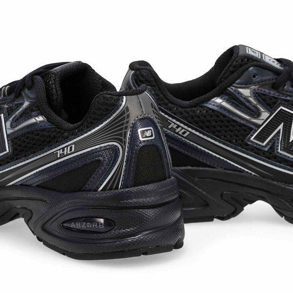 Kids' 740 Lace Up Sneaker - Black/Grey