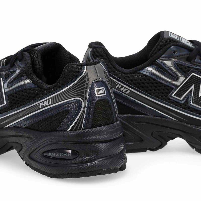 Kids' 740 Lace Up Sneaker - Black/Grey