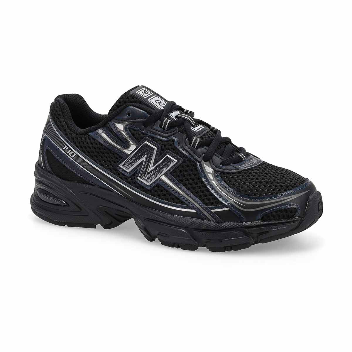 New Balance Kids' 740 Lace Up Sneaker - Black | SoftMoc.com