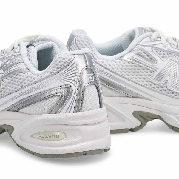 Kids' 740 Lace Up Sneaker - White/Grey