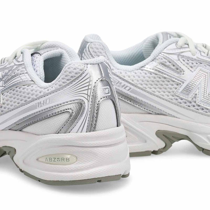 Kids' 740 Lace Up Sneaker - White/Grey