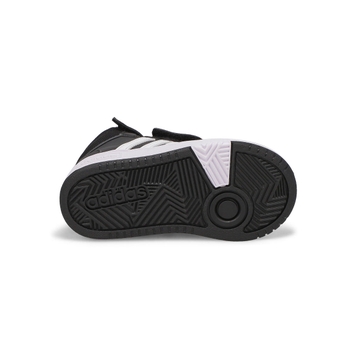 Infants' B Hoops Mid 3.0 K Sneaker - Black/White