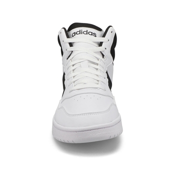 Men's Hoops 3.0 Mid Lace Up Sneaker - White/Black