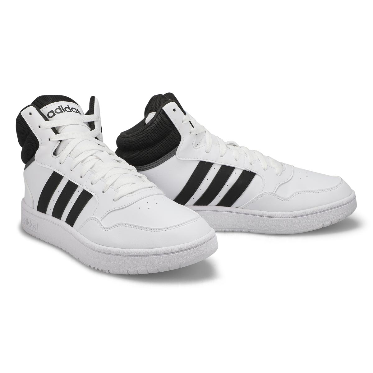 Men's Hoops 3.0 Mid Lace Up Sneaker - White/Black