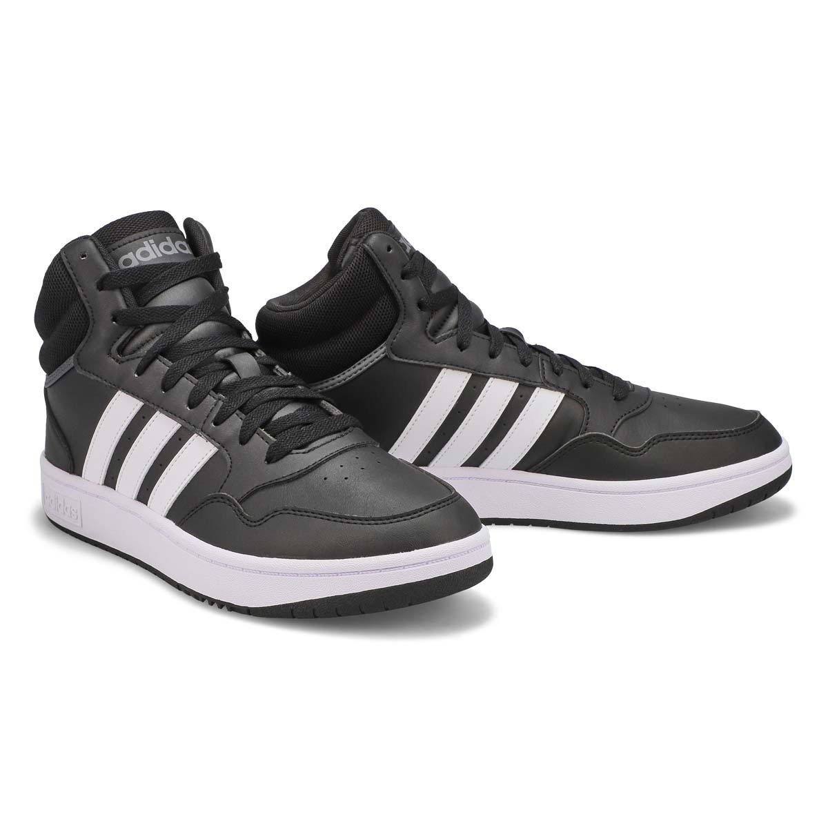 adidas Men's Hoops 3.0 Hi Top Sneaker - Black | SoftMoc.com