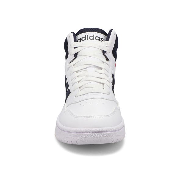 Women's Hoops 3.0 Mid Lace Up Sneaker - White/Ink/Rose