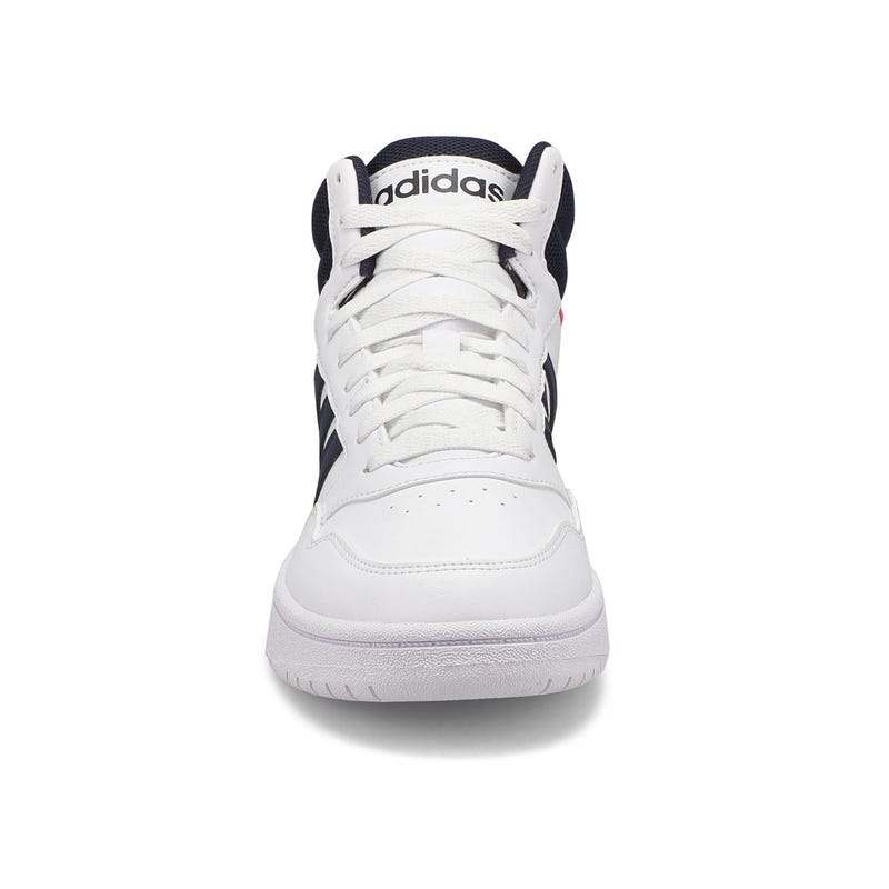 Women's Hoops 3.0 Mid Lace Up Sneaker - White/Ink/Rose