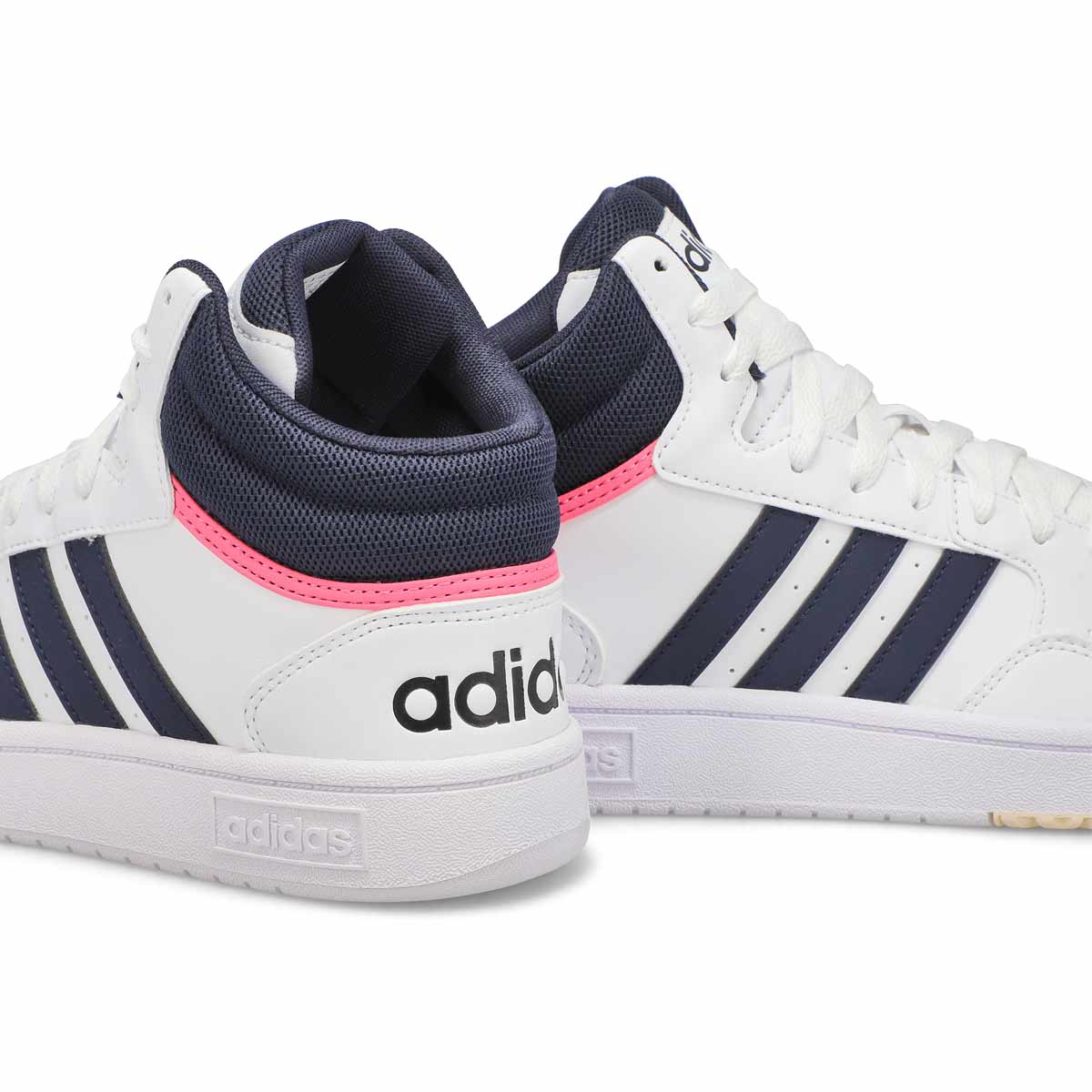 Women's Hoops 3.0 Mid Lace Up Sneaker - White/Ink/Rose