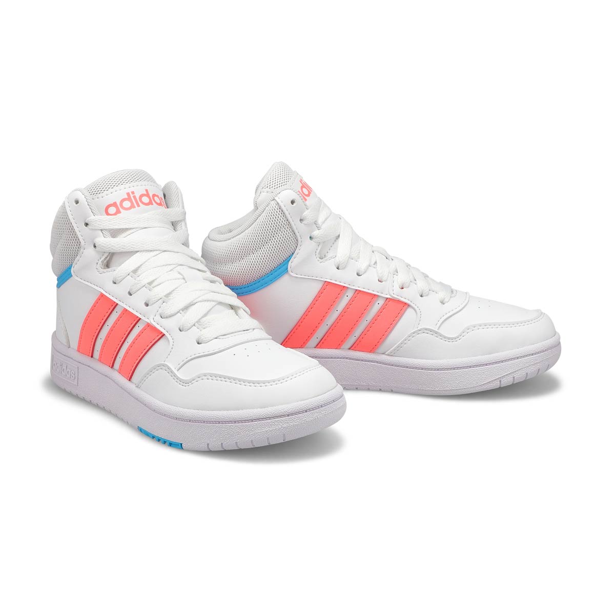 Girls' Hoops Mid 3.0 K Sneaker - White/Pink