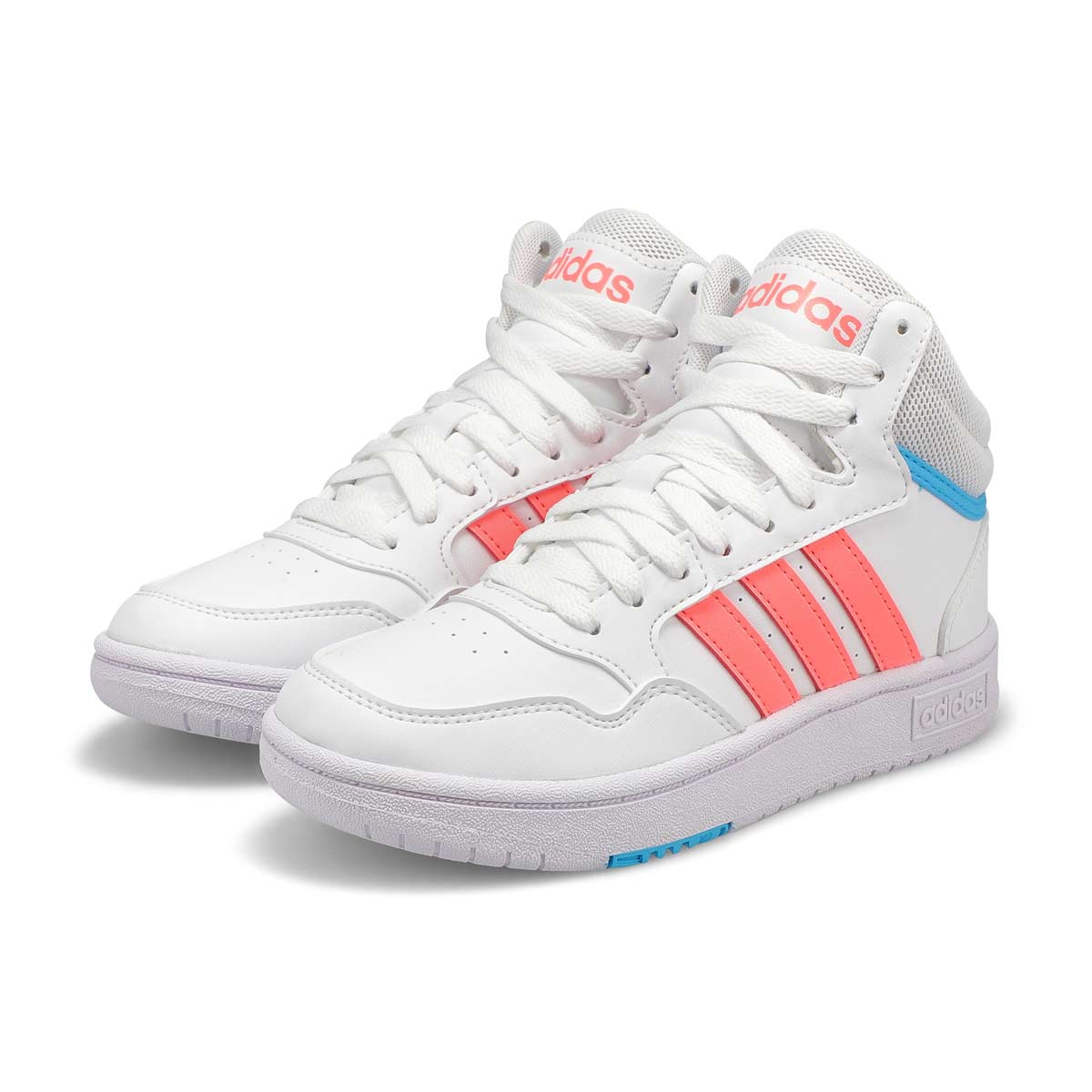 Girls' Hoops Mid 3.0 K Sneaker - White/Pink