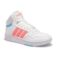 Girls' Hoops Mid 3.0 K Sneaker - White/Pink