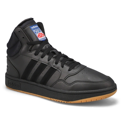 Mns Hoops 3.0 Mid Lace Up Sneaker - Black/Black