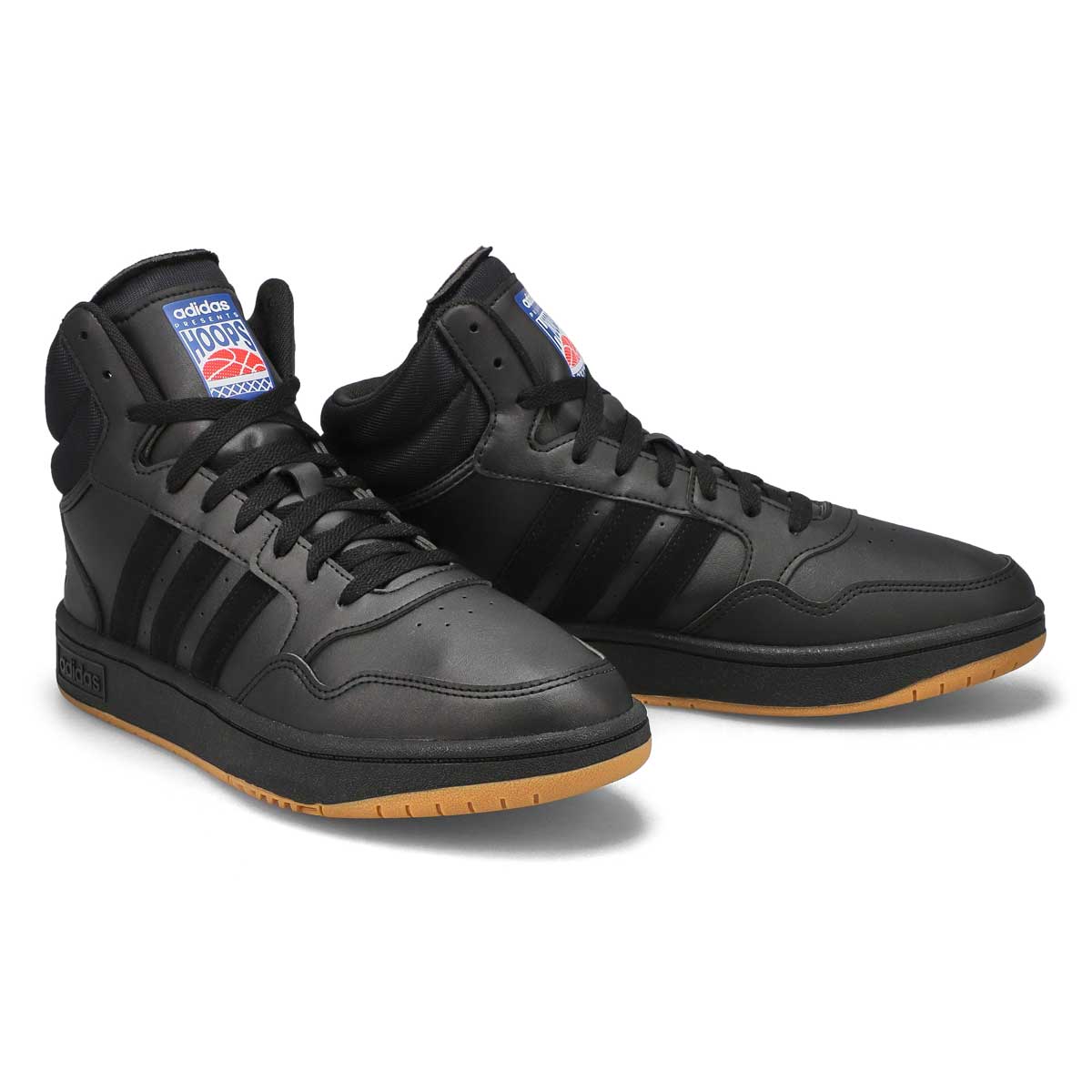 Men's Hoops 3.0 Mid Lace Up Sneaker - Black/Black