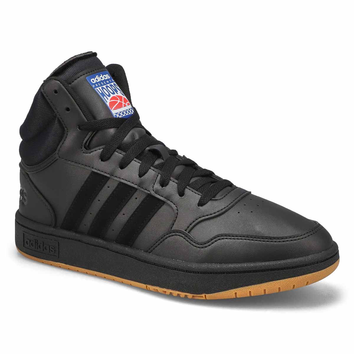 Men's Hoops 3.0 Mid Lace Up Sneaker - Black/Black