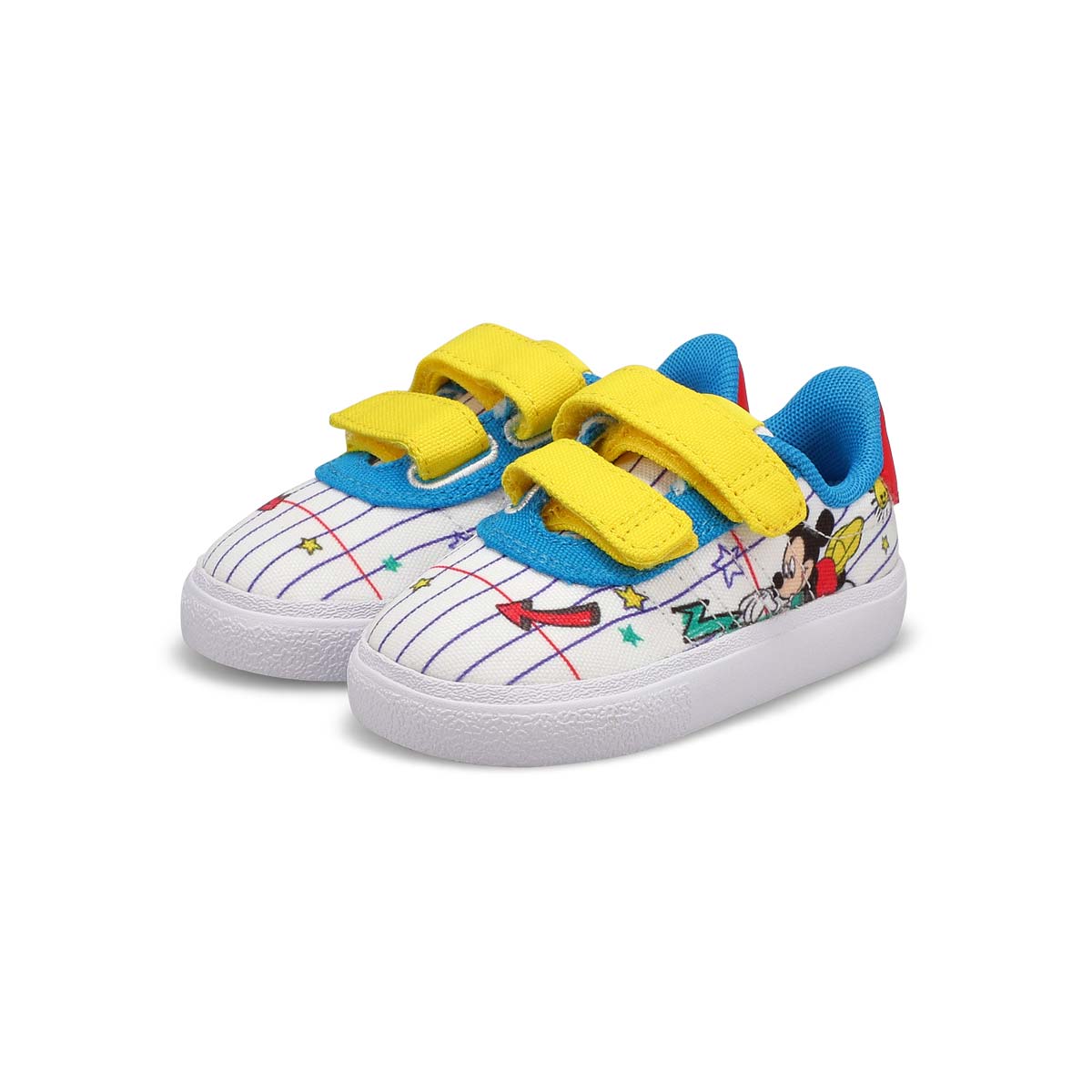 Infants' Vulc Raid3R Mickey CF I Sneaker - White/Yellow/Blue