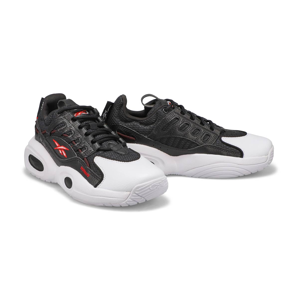 Boys' Solution Mid Sneaker - Black/White/Red