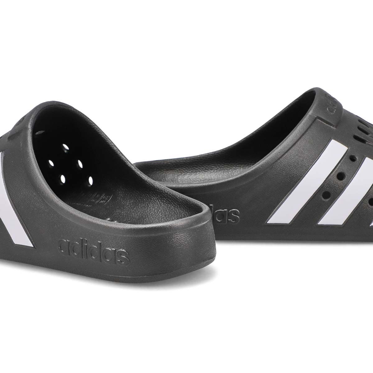 Men's Addilette Clog Slip On Shoe - Black/White