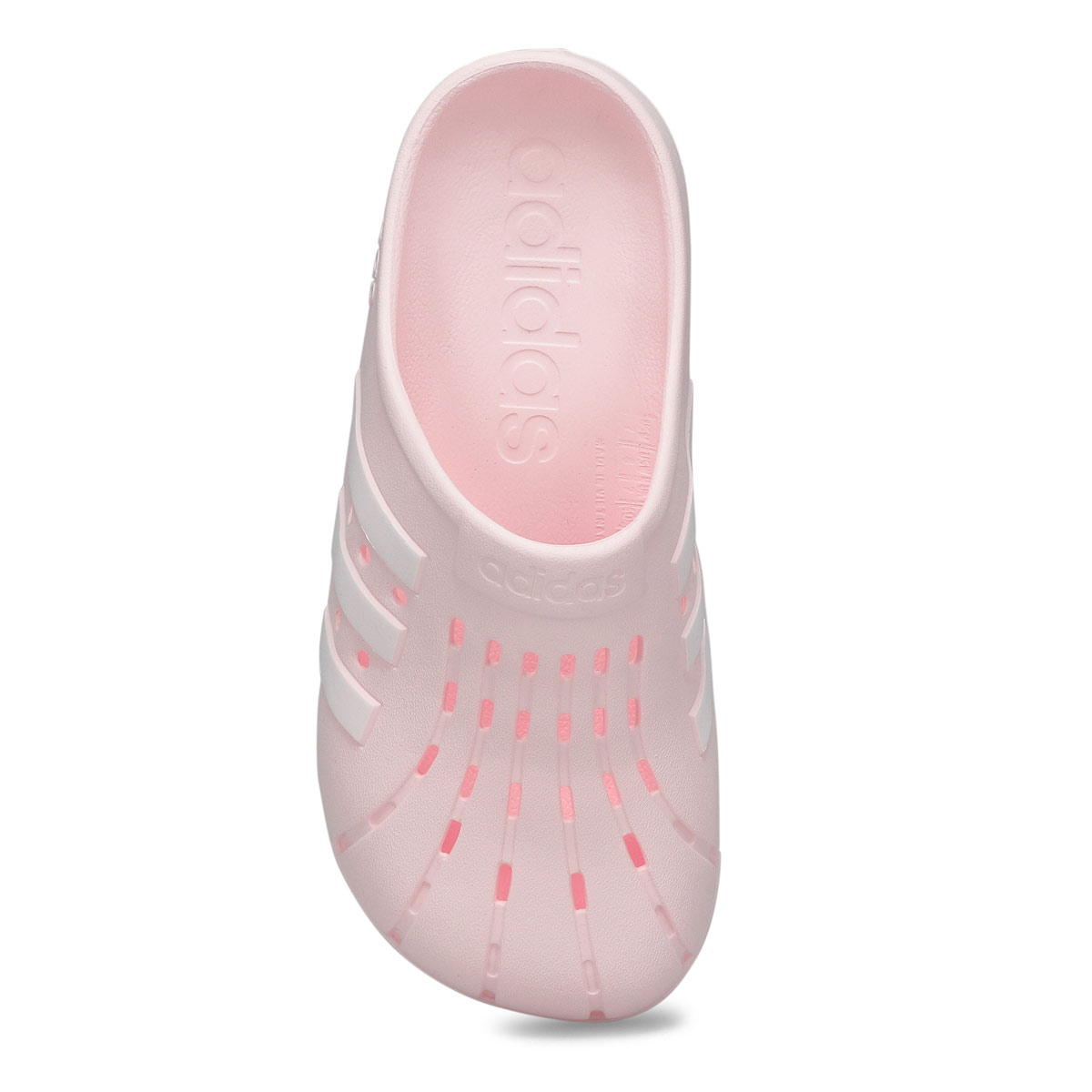 Women's Adilette Clog Slip On Shoe - Pink/White