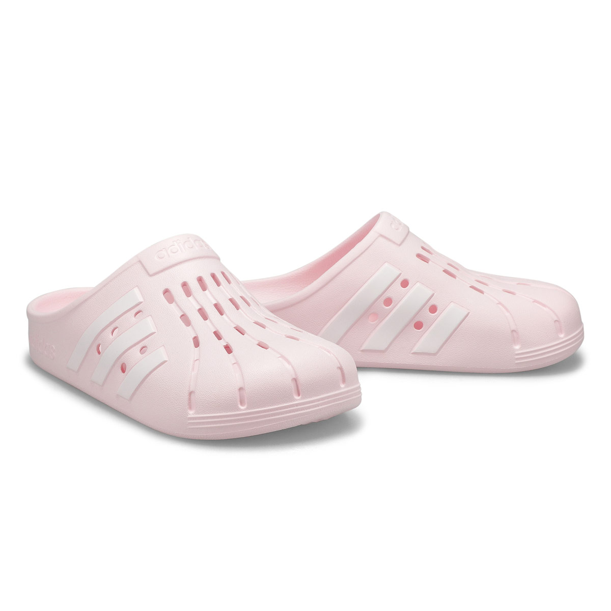 Women's Adilette Clog Slip On Shoe - Pink/White