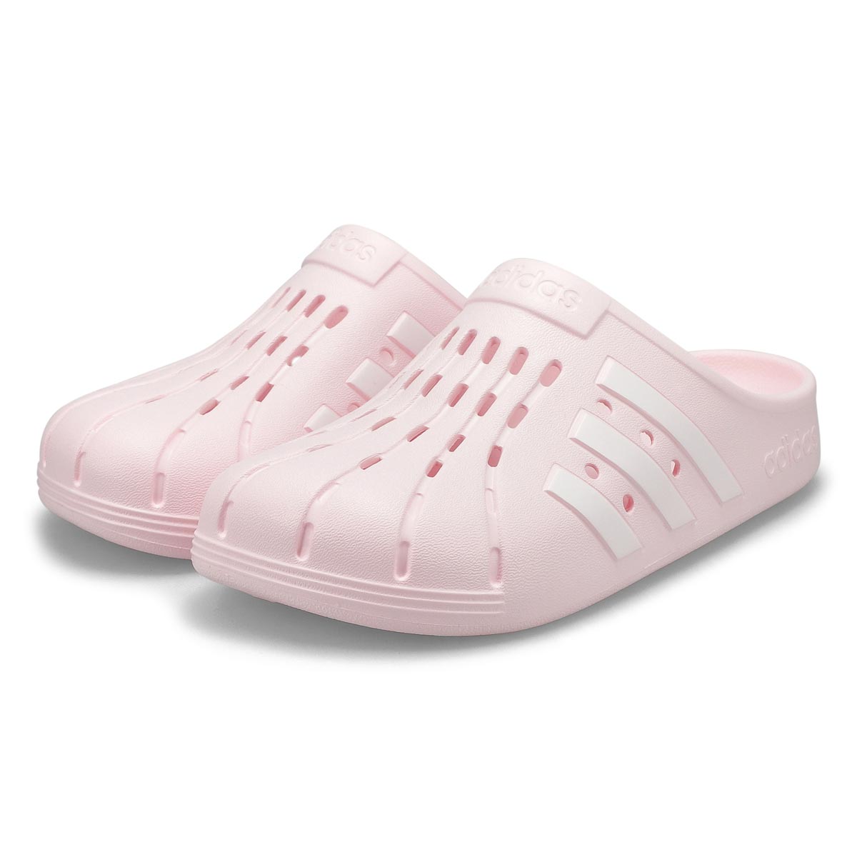 Women's Adilette Clog Slip On Shoe - Pink/White