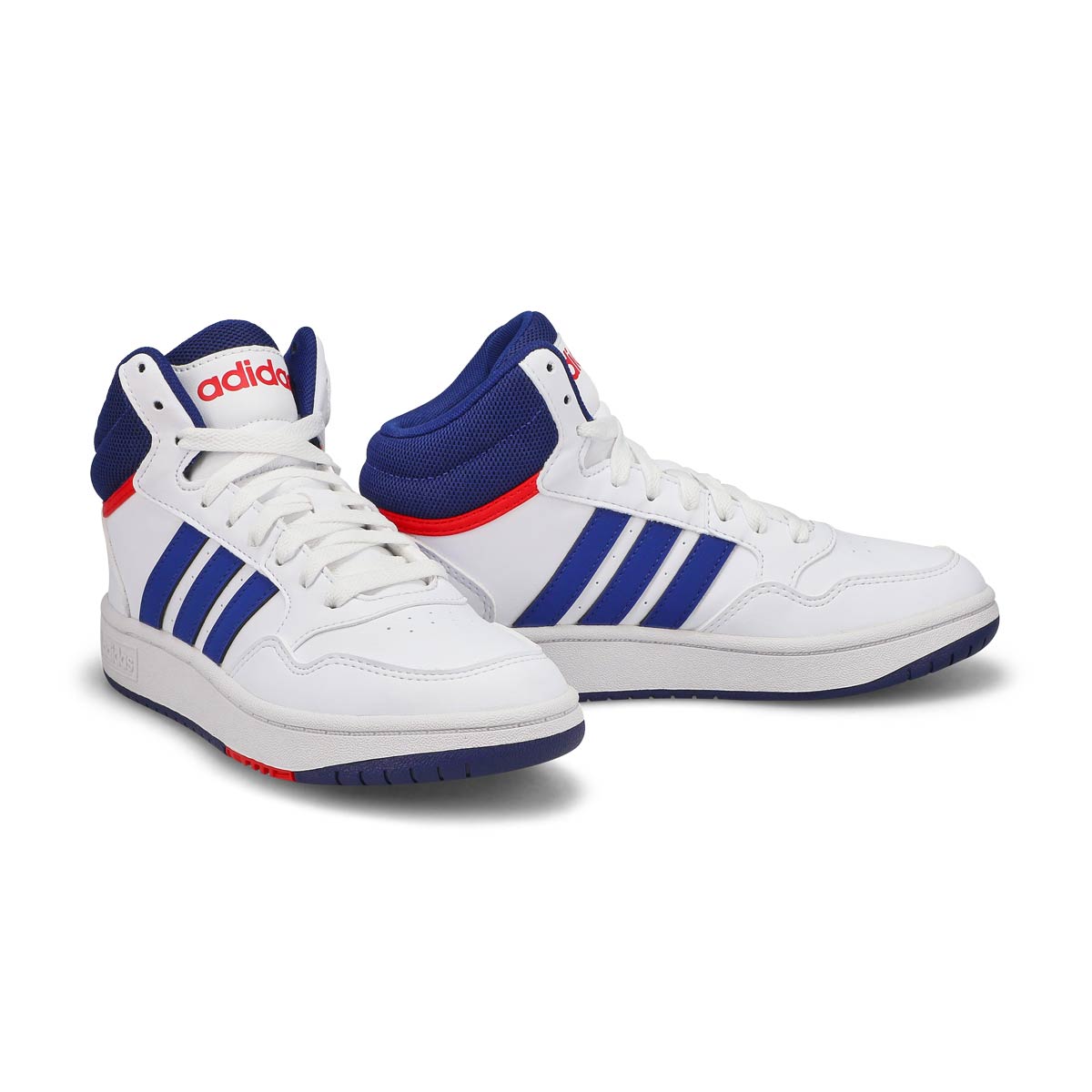 Kids' Hoops 3.0  Mid Sneaker - White/Blue/Red