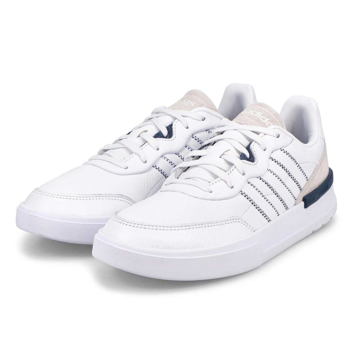 adidas Men's Clubcourt Sneaker - White/Navy | SoftMoc.com