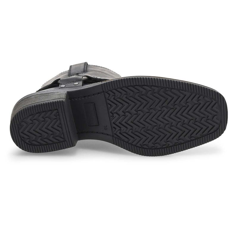 Women's Hailee Leather Ankle Boot - Krazzy Horse Black