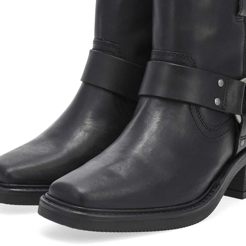 Women's Hailee Leather Ankle Boot - Krazzy Horse Black