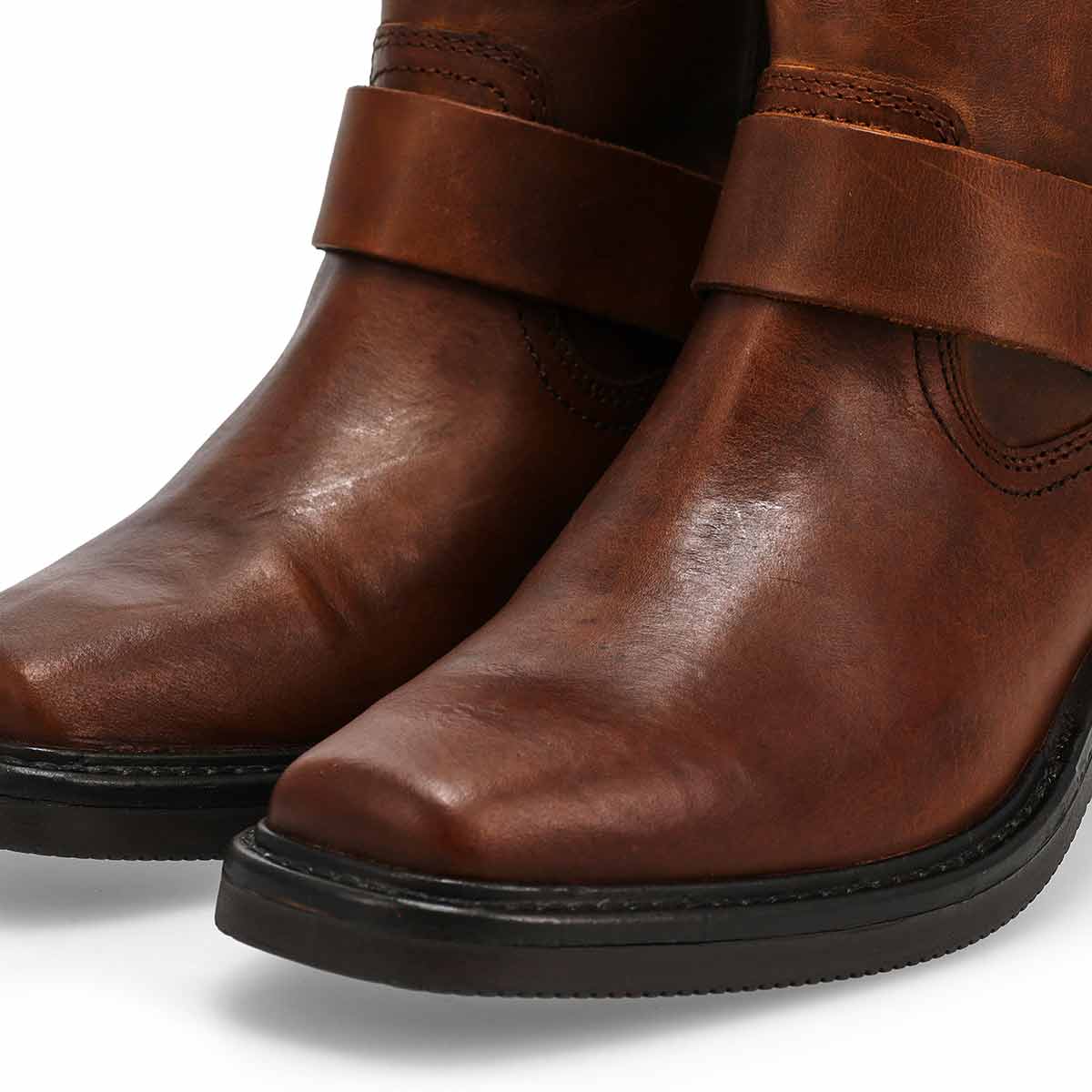 Bottine en cuir HAILEE, havane Krazzy Horse, femmes