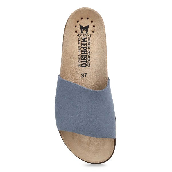 Women's Hanik Cork Footbed Slide Sandal - Sea Blue
