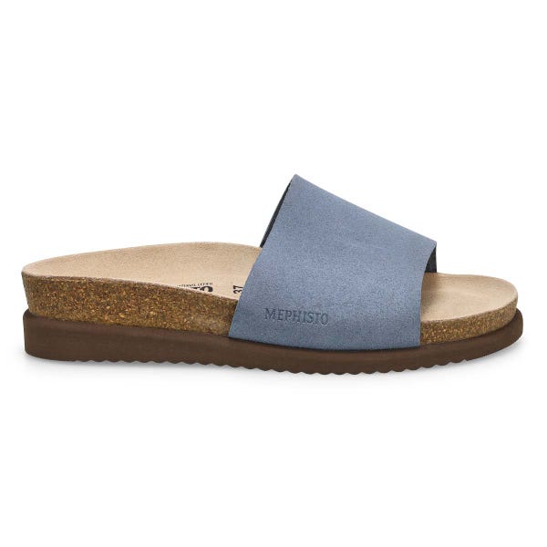Women's Hanik Cork Footbed Slide Sandal - Sea Blue