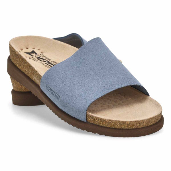 Women's Hanik Cork Footbed Slide Sandal - Sea Blue
