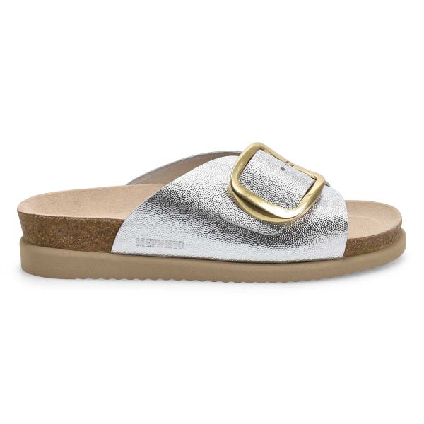 Women's Hariana Footbed Slide Sandal - Silver