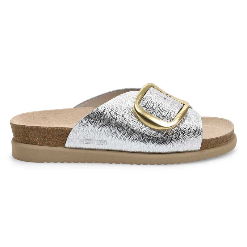 Women's Hariana Footbed Slide Sandal - Silver