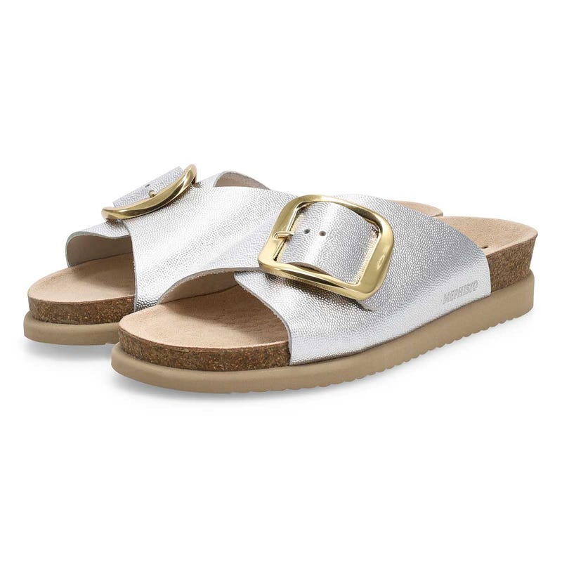 Women's Hariana Footbed Slide Sandal - Silver