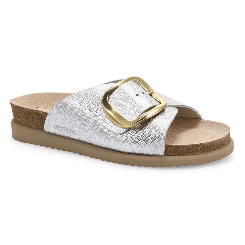 Women's Hariana Footbed Slide Sandal - Silver