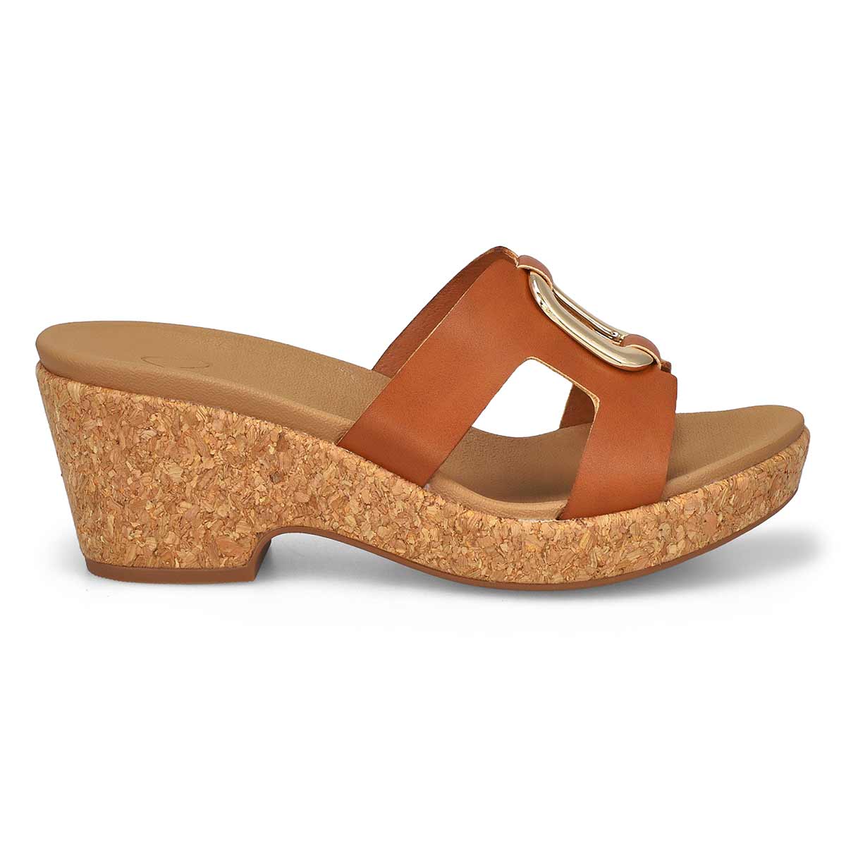 Sandale compensée HARPER 2, cognac, femmes