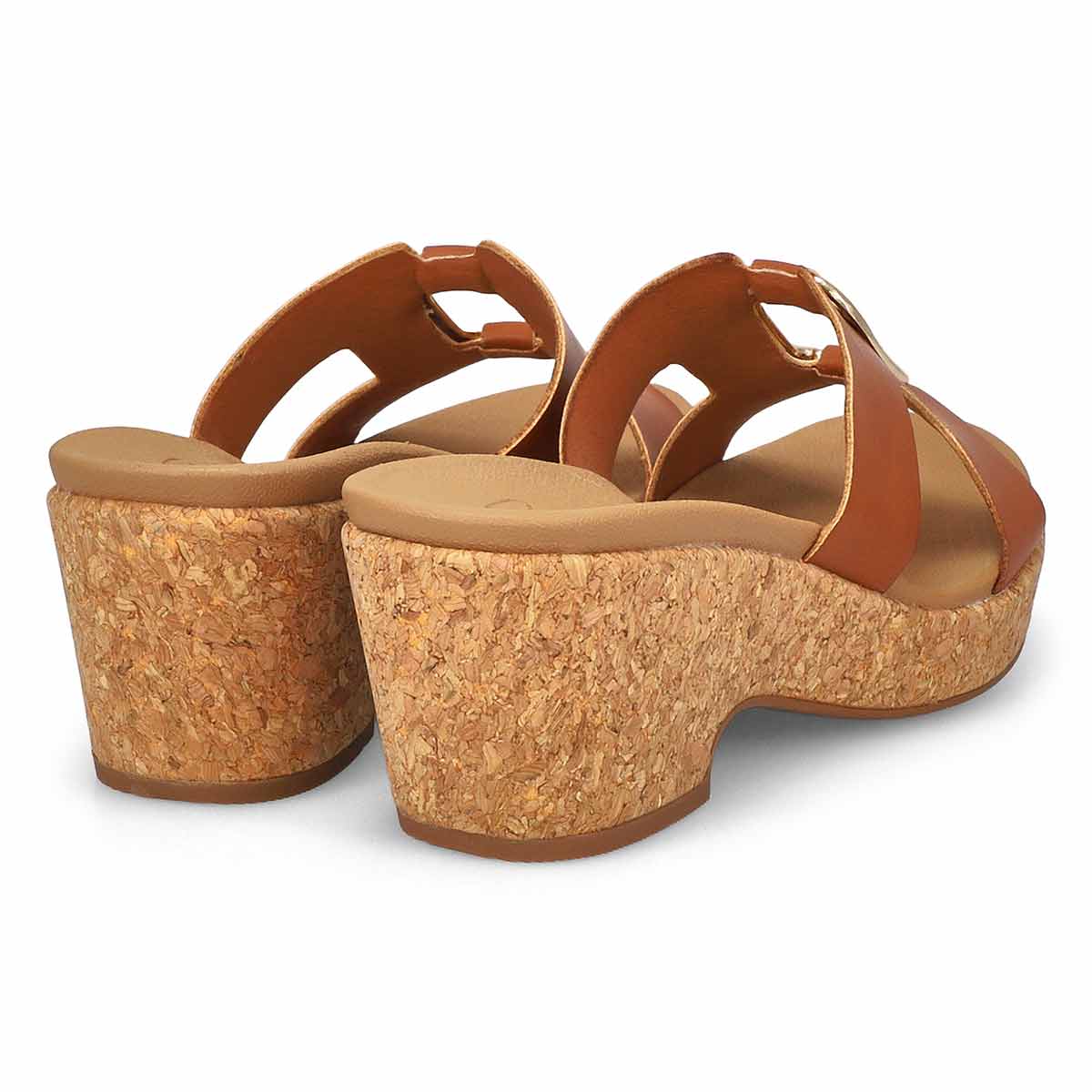 Sandale compensée HARPER 2, cognac, femmes