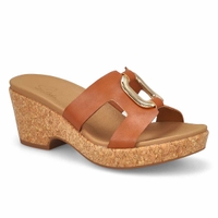 Sandale compensée HARPER 2, cognac, femmes