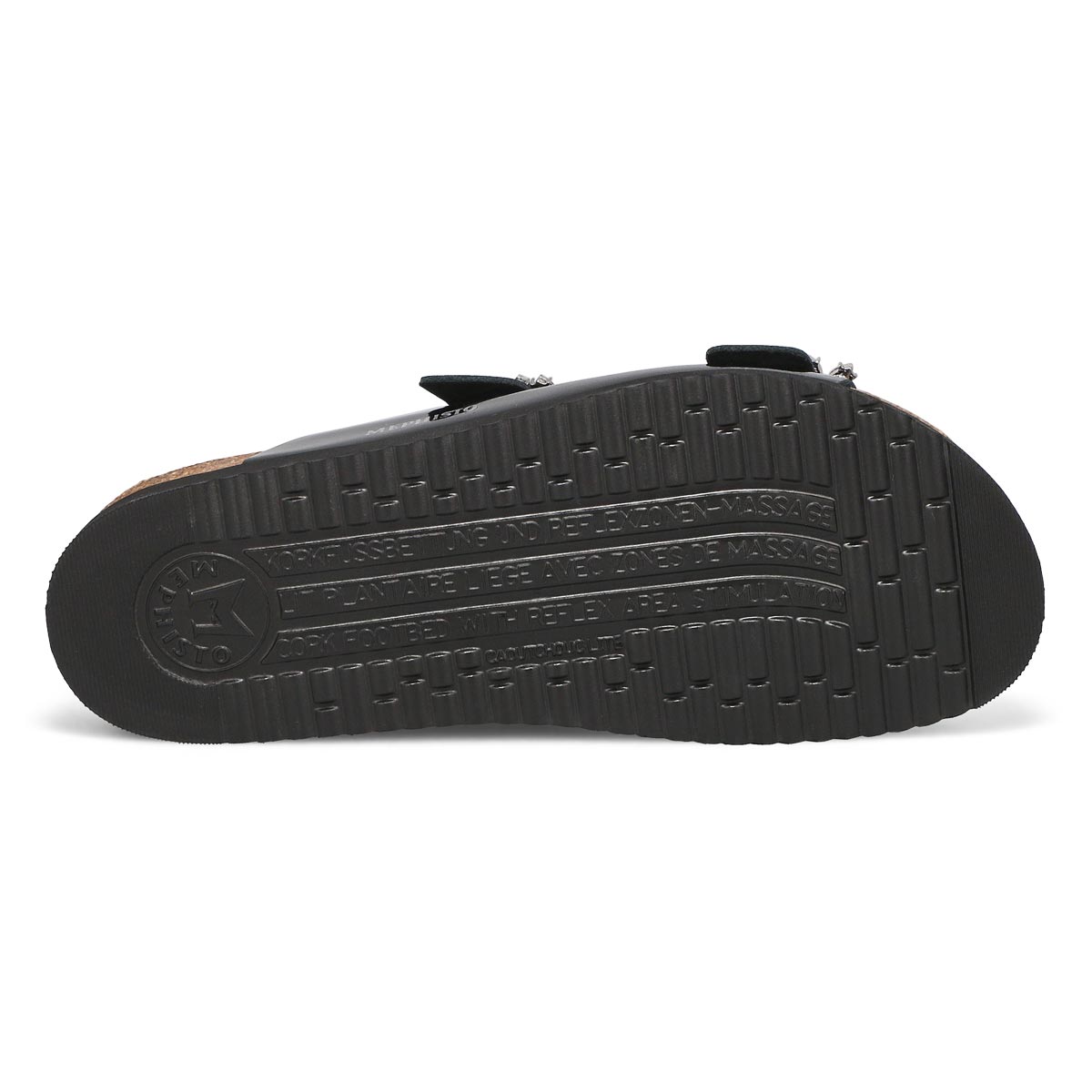 Women's  Hazina Cork Footbed 2 Strap Sandal - Black