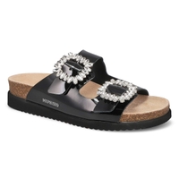 Women's  Hazina Cork Footbed 2 Strap Sandal - Black