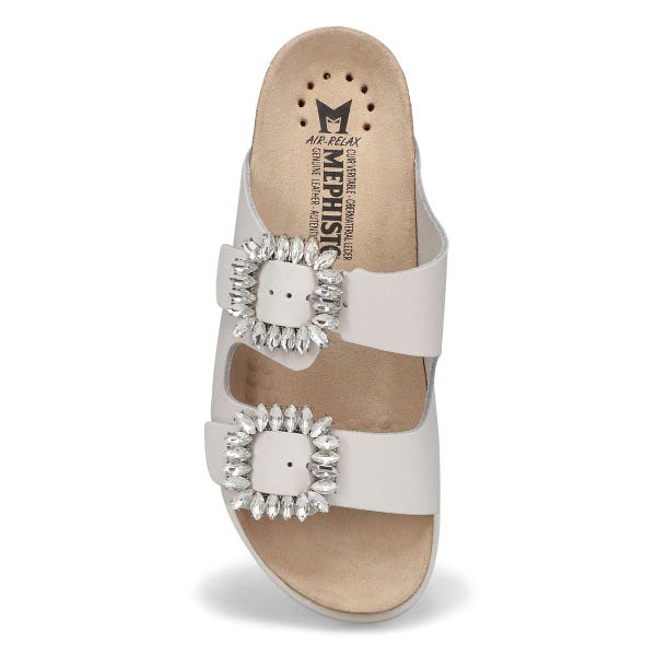 Women's Hazina Cork Footbed 2 Strap Sandal - White