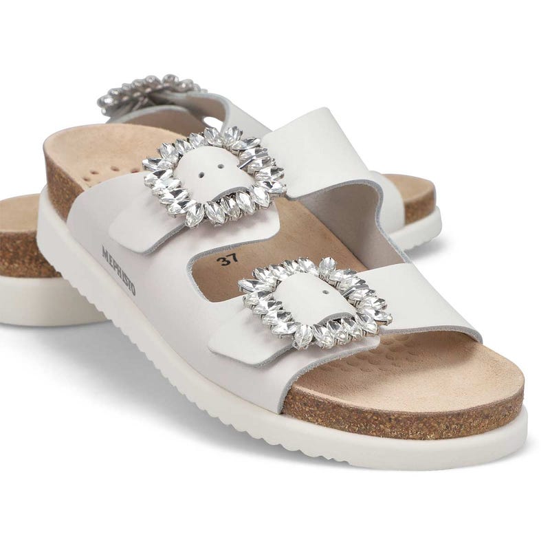 Women's Hazina Cork Footbed 2 Strap Sandal - White