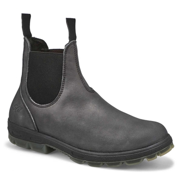 Men's  Heath Chelsea Boot - Black Crazy Horse