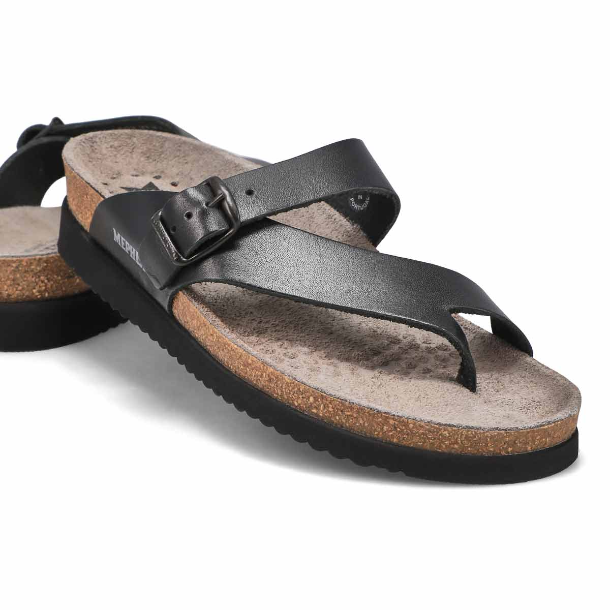 Women's Helen Footbed Toe Loop Sandal - Black