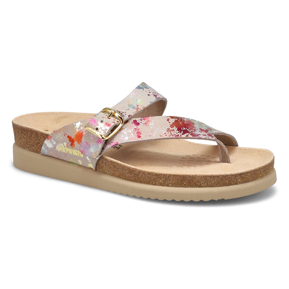 Women's Helen Cork Footbed Sandal - Beige Print