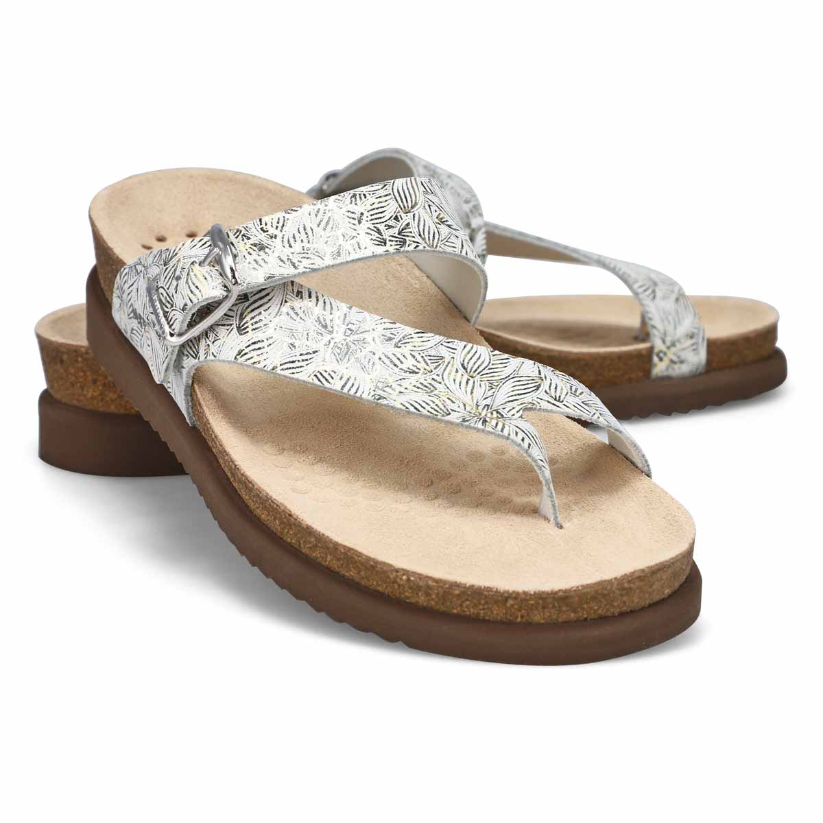 Women's Helen Footbed Toe Loop Sandal - Beige/Gold