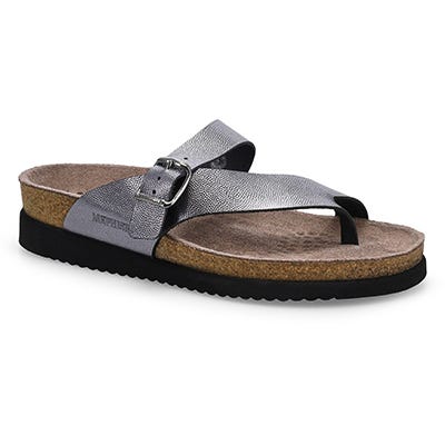 Sandale à passe-orteil et lit de pied HELEN, gris, femmes